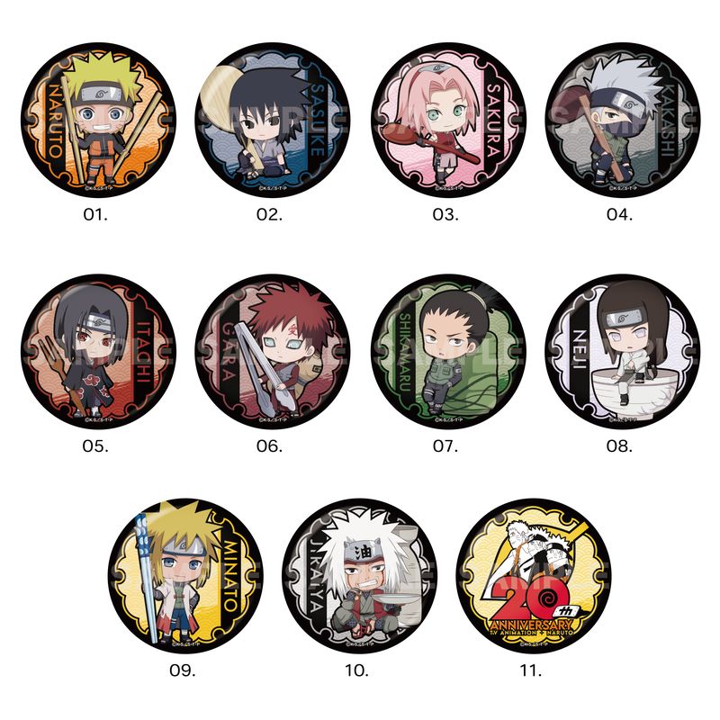 NARUTO　ナンジャ　缶バッジ　ナンジャタウン ナルト 10 NARUTO ナンジャ 缶バッジ ナンジャタウン ナルト 各10合計20