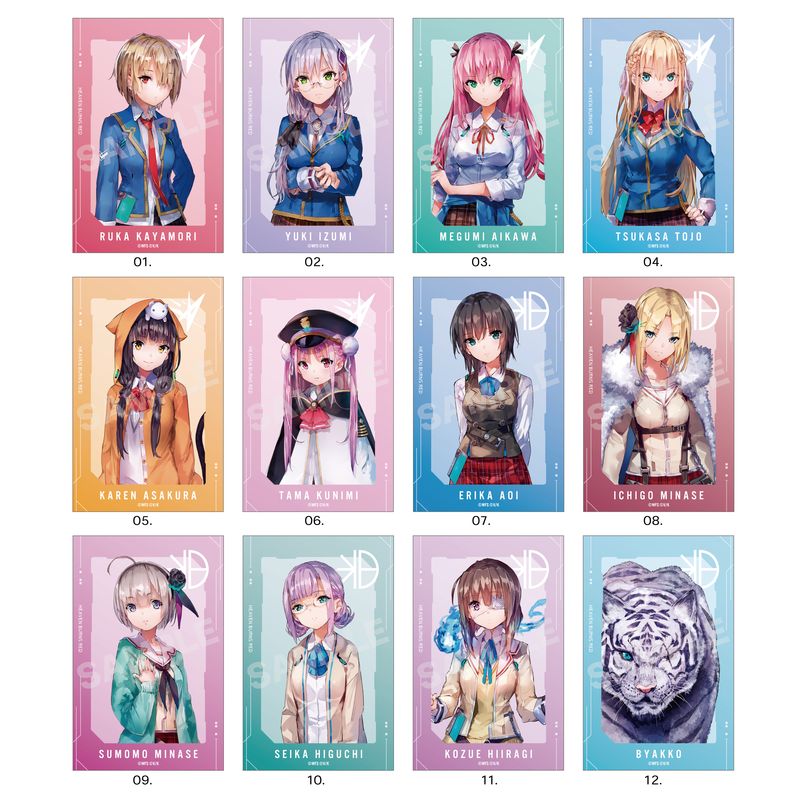 『ヘブンバーンズレッド』サテン地ステッカー 第1弾 全12種 A コンプリートBOXセット