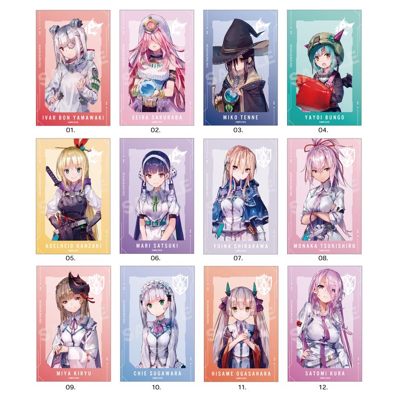 『ヘブンバーンズレッド』サテン地ステッカー 第1弾 全12種 B コンプリートBOXセット