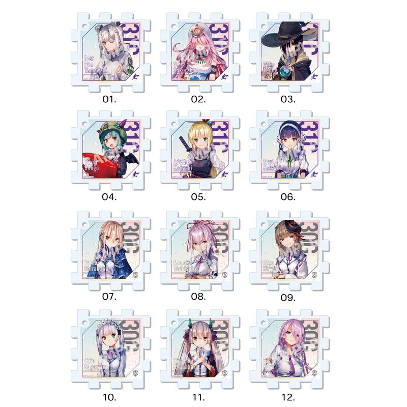 『ヘブンバーンズレッド』パズルキーホルダー 第1弾 全12種 B コンプリートBOXセット