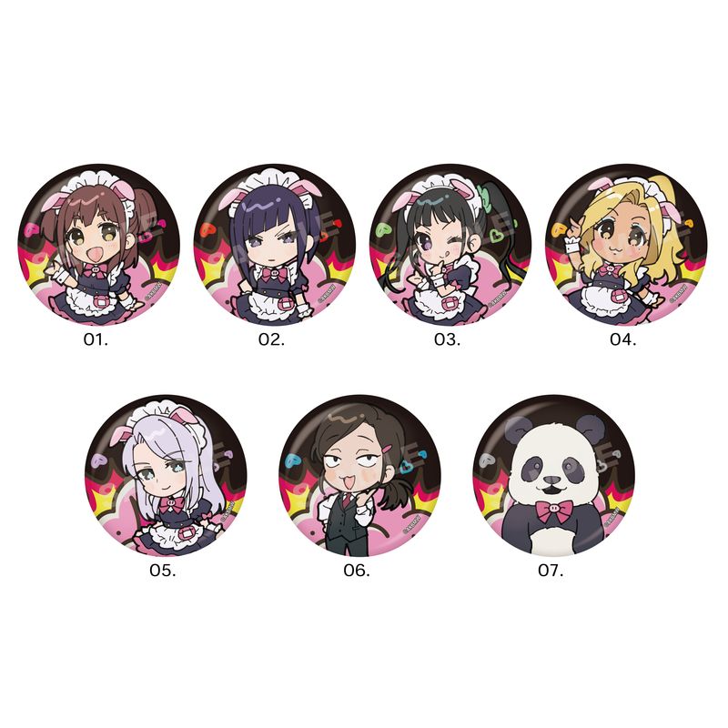 『アキバ冥途戦争』メタリック缶バッジ 全7種 コンプリートBOXセット