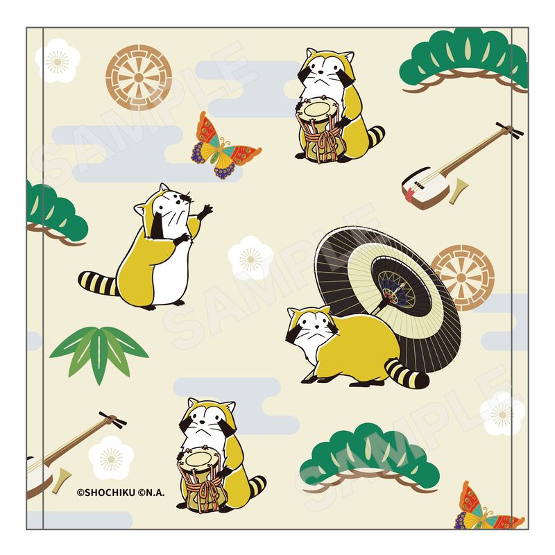 『ラスカル×歌舞伎』ハンドタオル 02 アニメ版アート