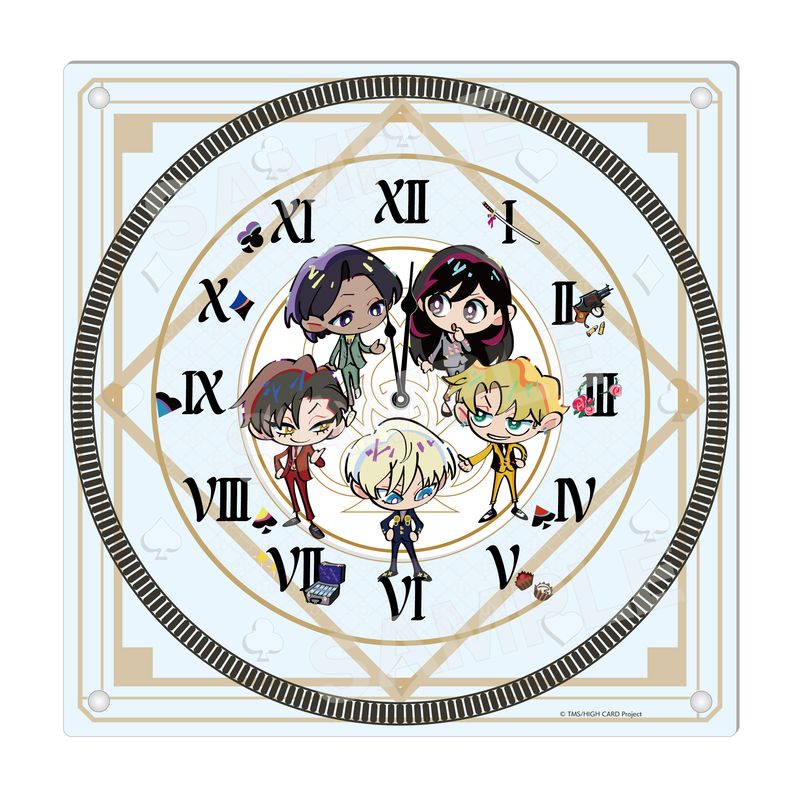 『HIGH CARD』アクリル時計 01 ミニキャラ