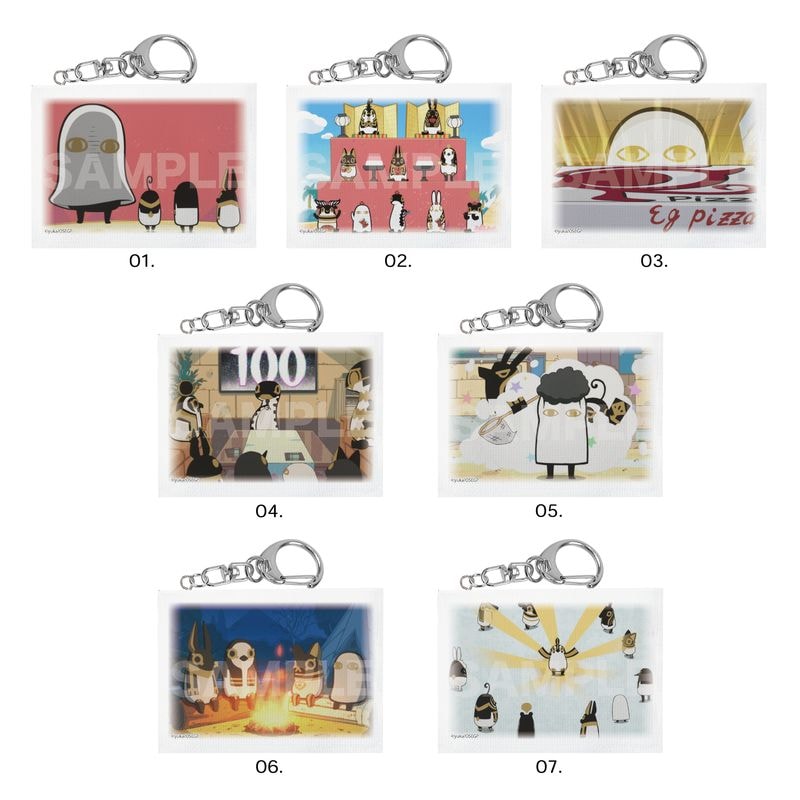 『とーとつにエジプト神2』ミニチュアキャンバスキーホルダー 第1弾 全7種 コンプリートBOXセット