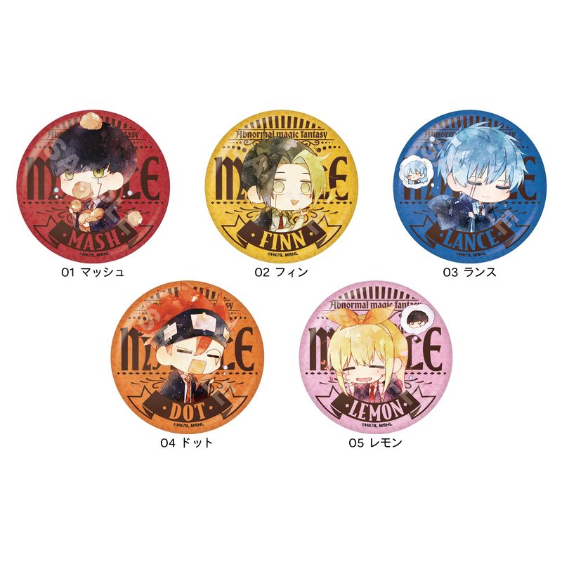 『マッシュル-MASHLE-』※激眠 メタリック缶バッジ 第1弾 全5種 BOXセット
