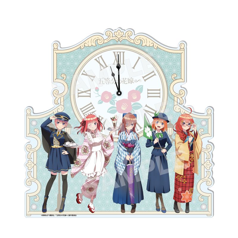 五等分の花嫁∽』アクリル時計 01 集合(大正ロマンver.) | 人気