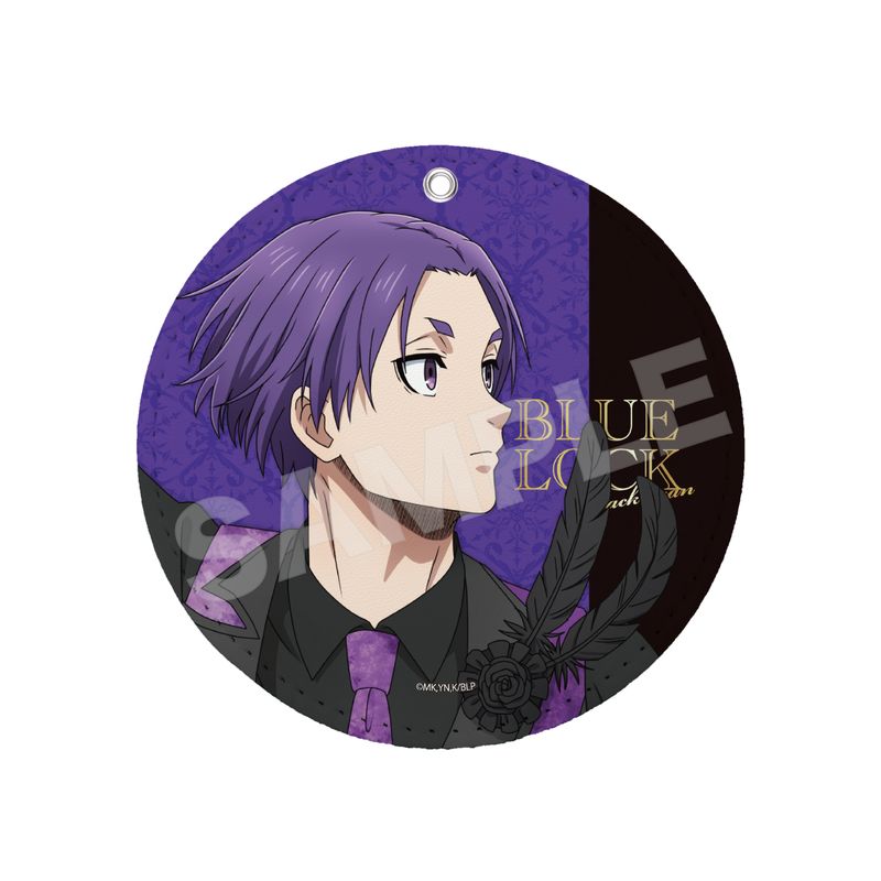 『ブルーロック』ブラックスワン レザーコースターキーホルダー 05 御影 玲王