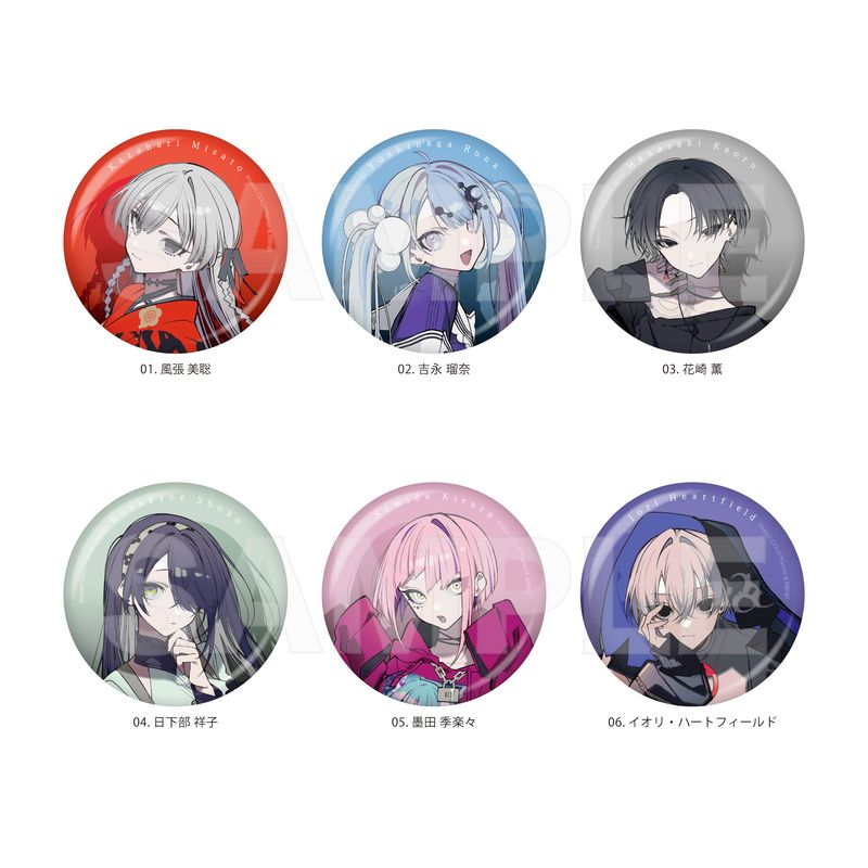 『Project:;COLD CASE MIRAGE』缶バッジ 全6種 コンプリートBOXセット