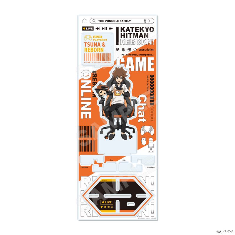 【予約受付中】『家庭教師ヒットマンREBORN!』ゲーム配信者風ver. アクリルスタンド(L) 01 沢田綱吉＆リボーン