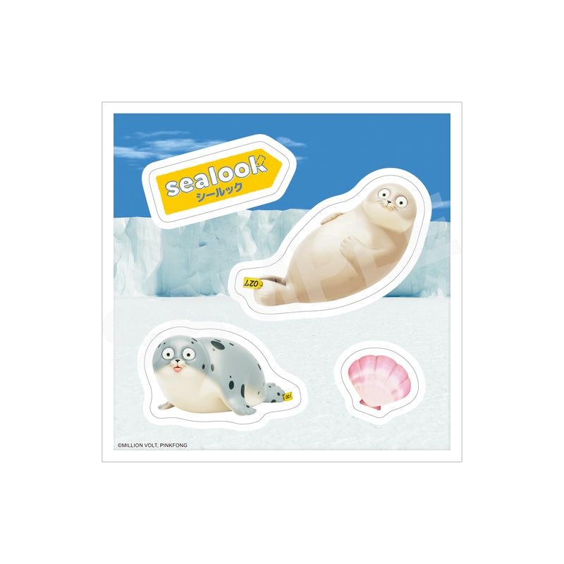 【予約受付中】『SEALOOK』ステッカー 01 ドットザラシ・ハートザラシ