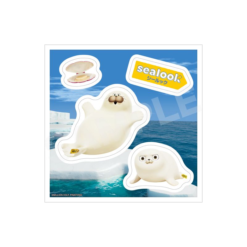 【予約受付中】『SEALOOK』ステッカー 03 ぽっちゃりザラシ・ベイビーザラシ