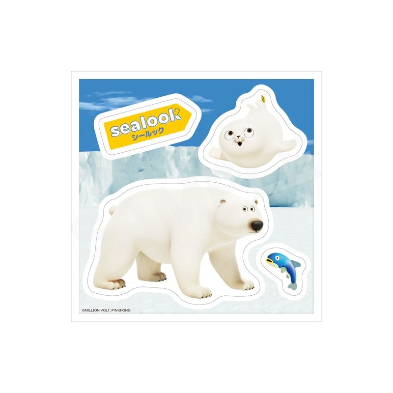 【予約受付中】『SEALOOK』ステッカー 05 ベイビーザラシ・シロクマ・ニシン