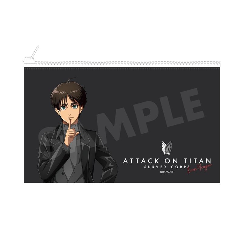『進撃の巨人』Black & White ver. クリアポーチ 01 エレン(Black)