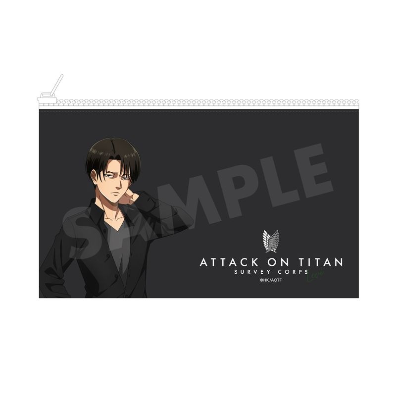 『進撃の巨人』Black & White ver. クリアポーチ 02 リヴァイ(Black)