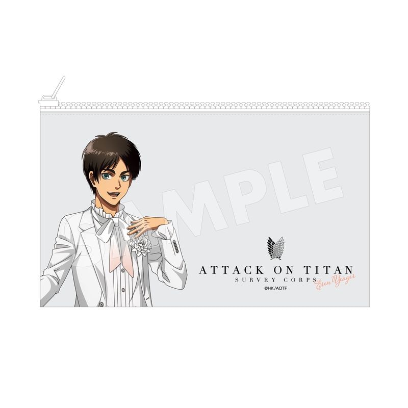『進撃の巨人』Black & White ver. クリアポーチ 03 エレン(White)