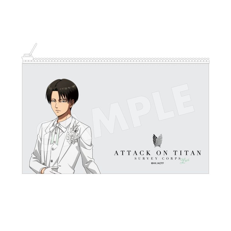 『進撃の巨人』Black & White ver. クリアポーチ 04 リヴァイ(White)