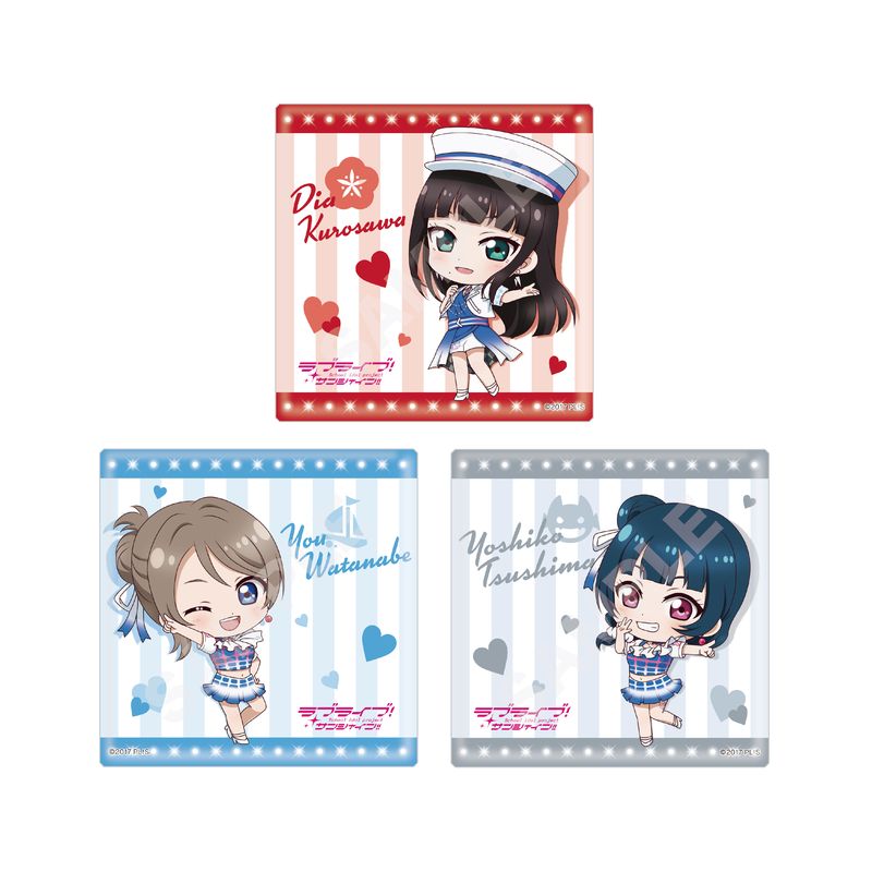 ラブライブサンシャイン 渡辺曜 スクエア 缶バッジ スクエアバッジ 9点セット ラブライブ!サンシャイン!!』ビッグスクエア缶バッジ 全9種 BOX