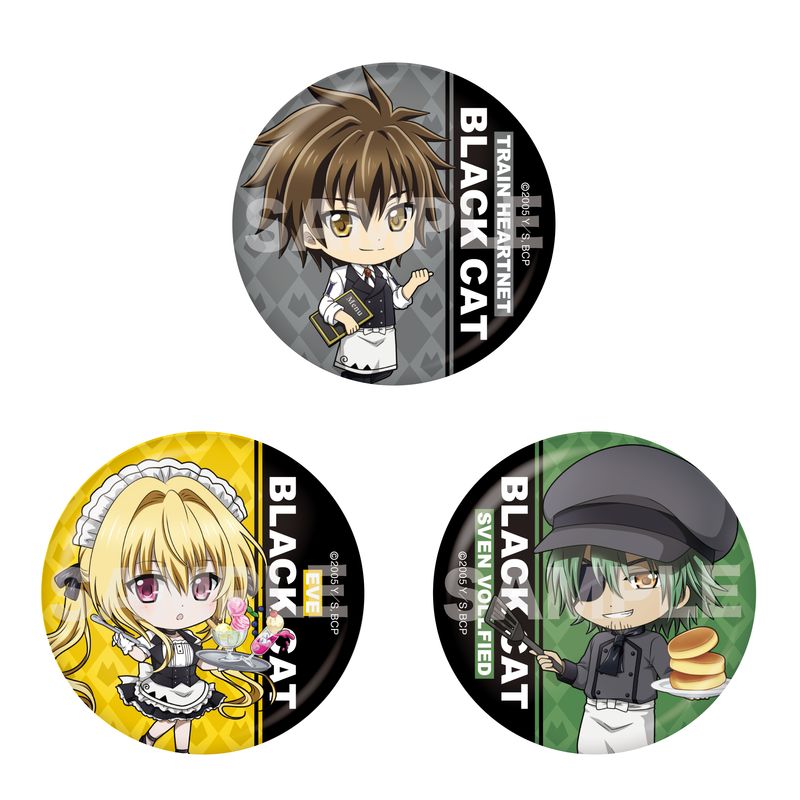 アニメ BLACK CAT』メタリック缶バッジ 第1弾 全7種 コンプリートBOX
