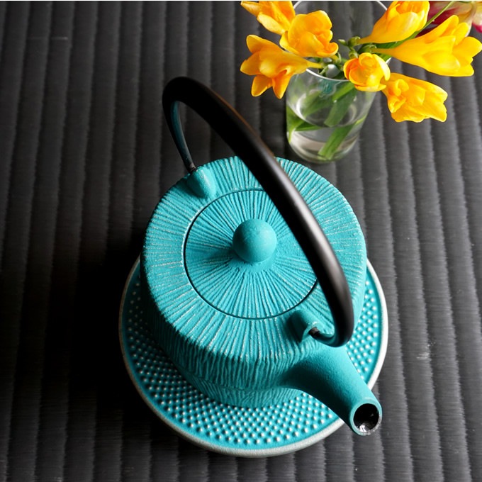 南部鉄器 釜敷 丸アラレ 大 藍花 Aika - キッチン雑貨、便利グッズなら