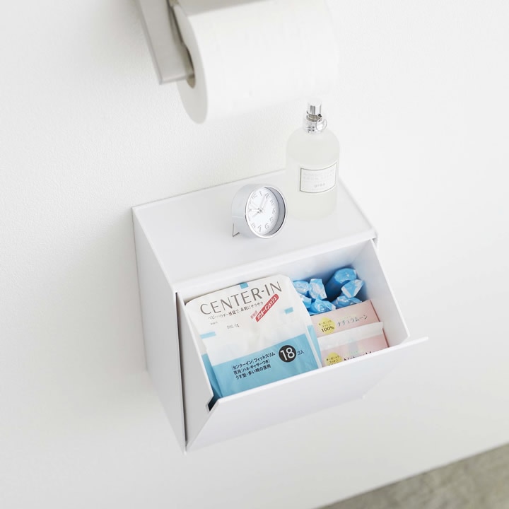 山崎実業　tower ウォールトイレポット&収納ケース　2個