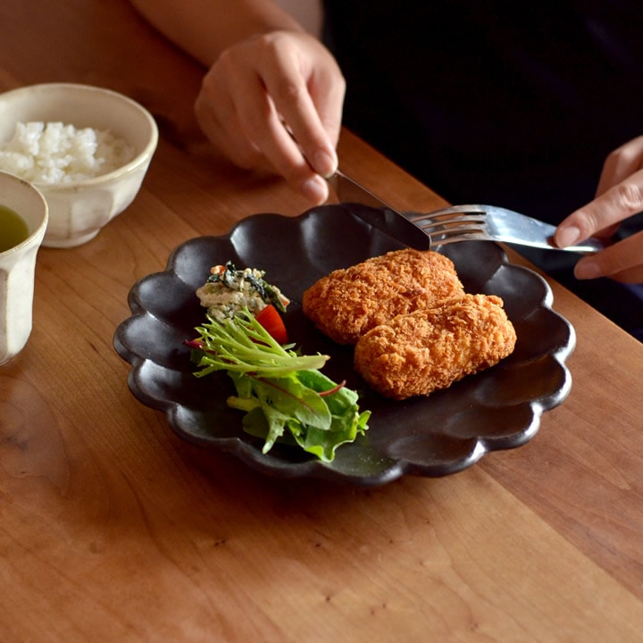 リンカ 八寸皿 白練 黒練 カネコ小兵 食器 - キッチン雑貨、便利グッズ