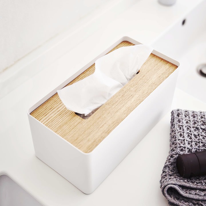 厚型対応蓋付きティッシュケース リン RIN 山崎実業 - 山崎実業