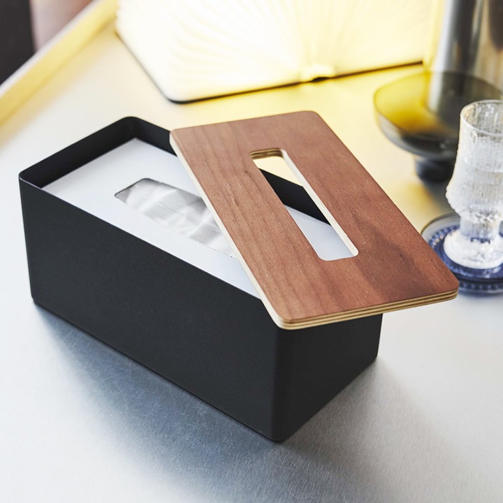 厚型対応蓋付きティッシュケース リン RIN 山崎実業 - 山崎実業