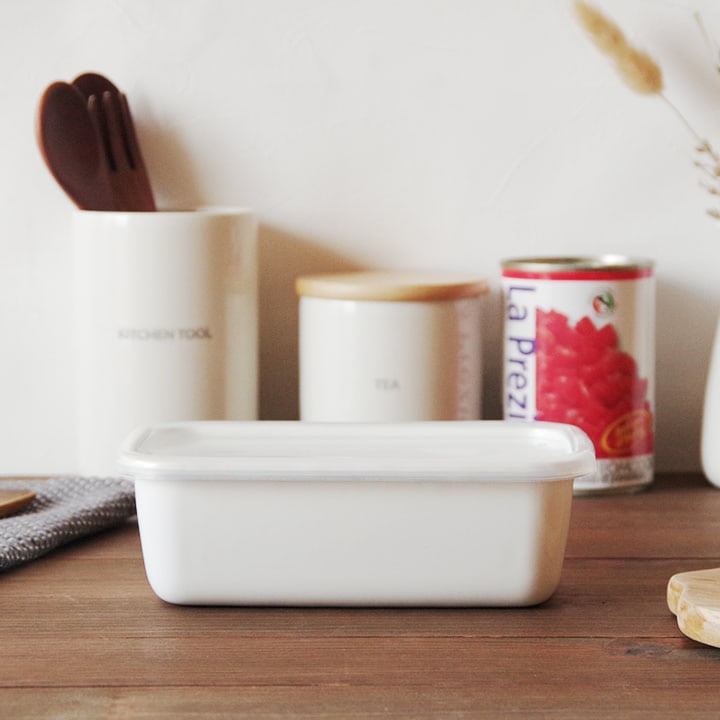 レクタングル 深型 M シール蓋付 WRF-M 野田琺瑯 保存容器 - キッチン