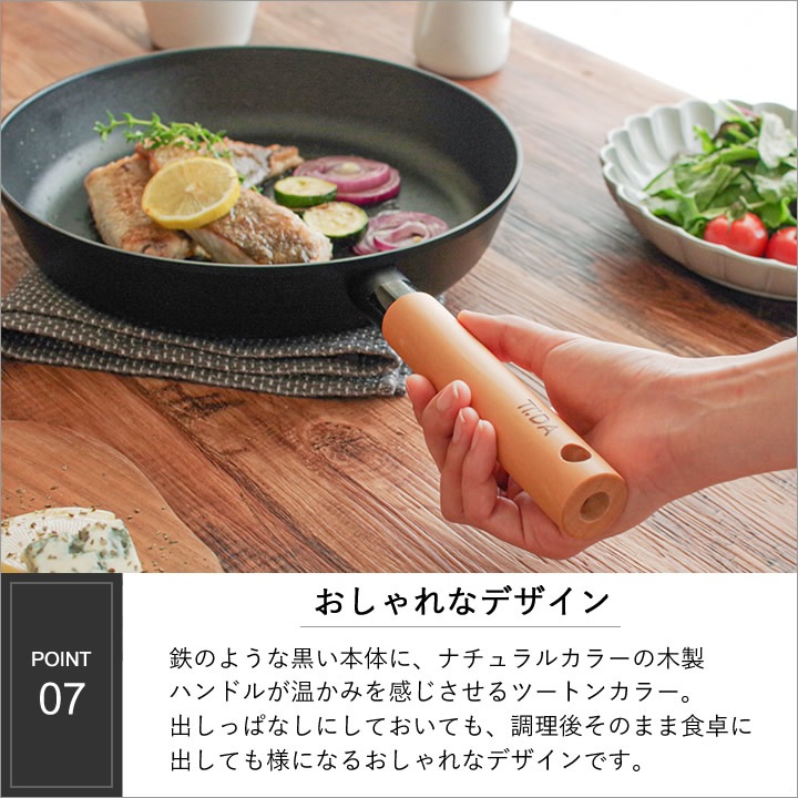 チタンコーティング フライパン 28cm チタン＆ダイヤモンドコーティング 28cm フライパン ティーダ