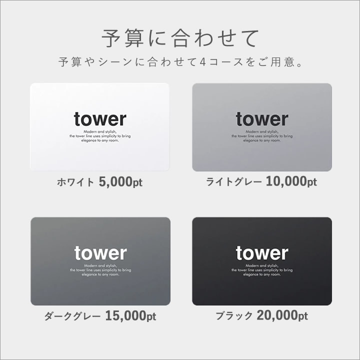 カタログギフト DGY 15000pt タワー tower 山崎実業