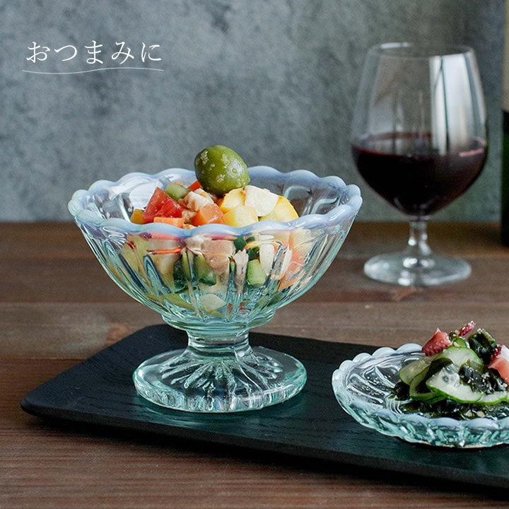 廣田硝子 雪の花】フラッペ レトロ モダン 廣田硝子 ガラス 器