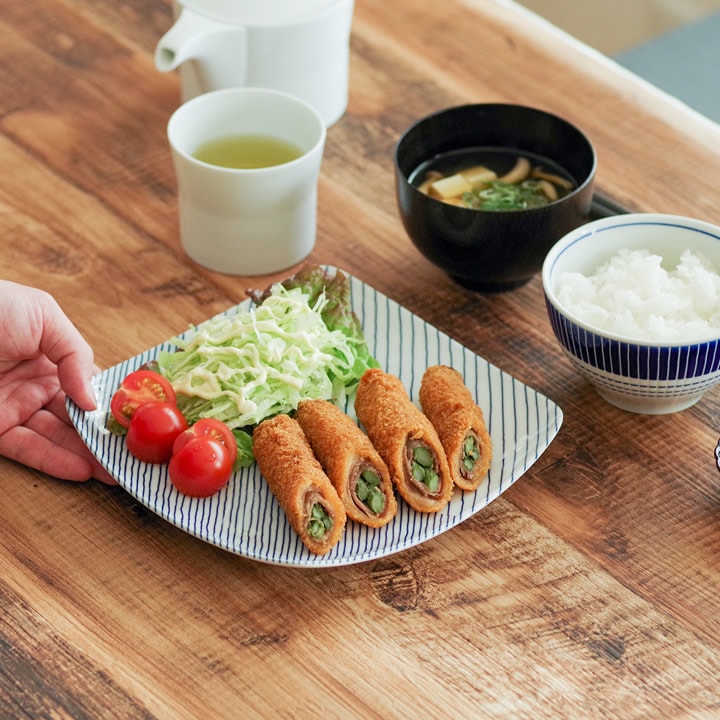 白山陶器　重ね縞　8枚セット 重ね縞 （白山陶器） | 白山陶器 | cotogoto