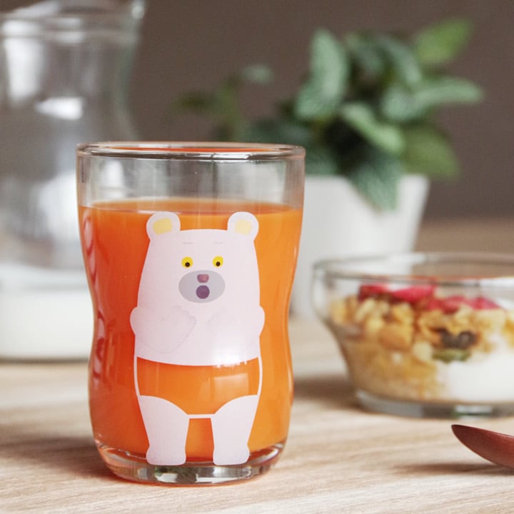 つよいこグラス M しろくまのパンツ アデリアグラス - キッチン雑貨