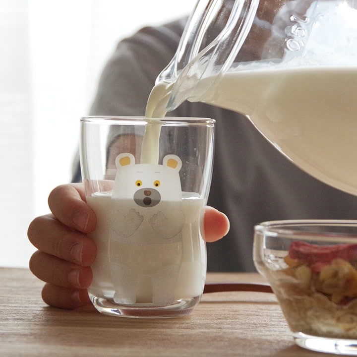 つよいこグラス M しろくまのパンツ アデリアグラス - キッチン雑貨