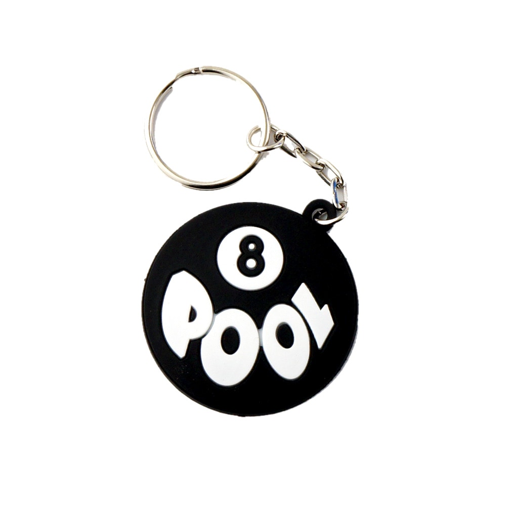 【メール便可】ラバーキーチェーンアクセサリー 8 Pool キーホルダー