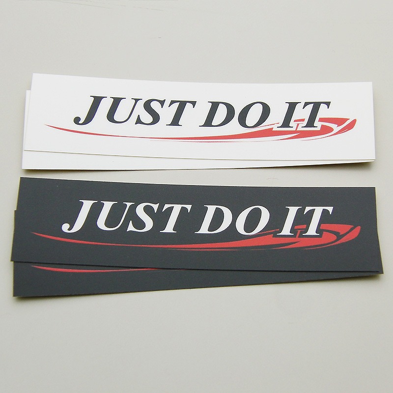 【メール便可】ジャストドゥイット ステッカー JUST DO IT 4枚組 (白2枚黒2枚)