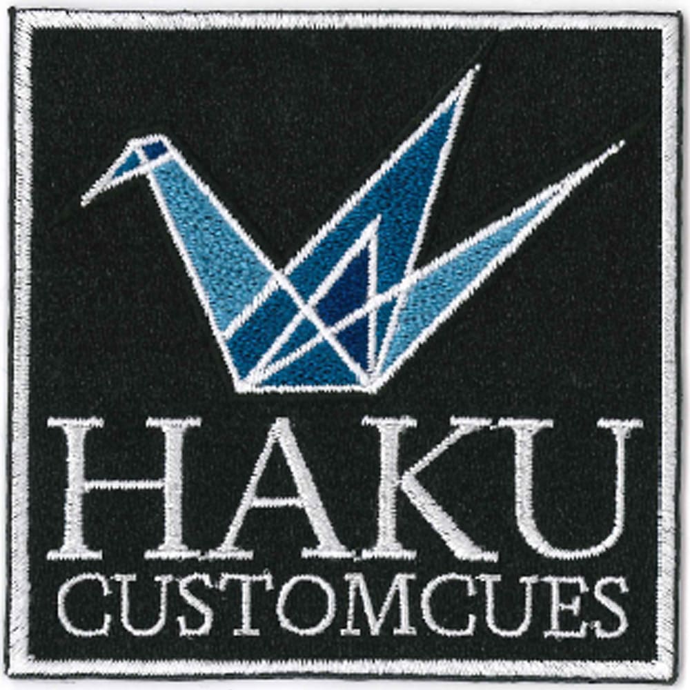 【メール便可】ハク カスタムキュー ワッペン HAKU 黒