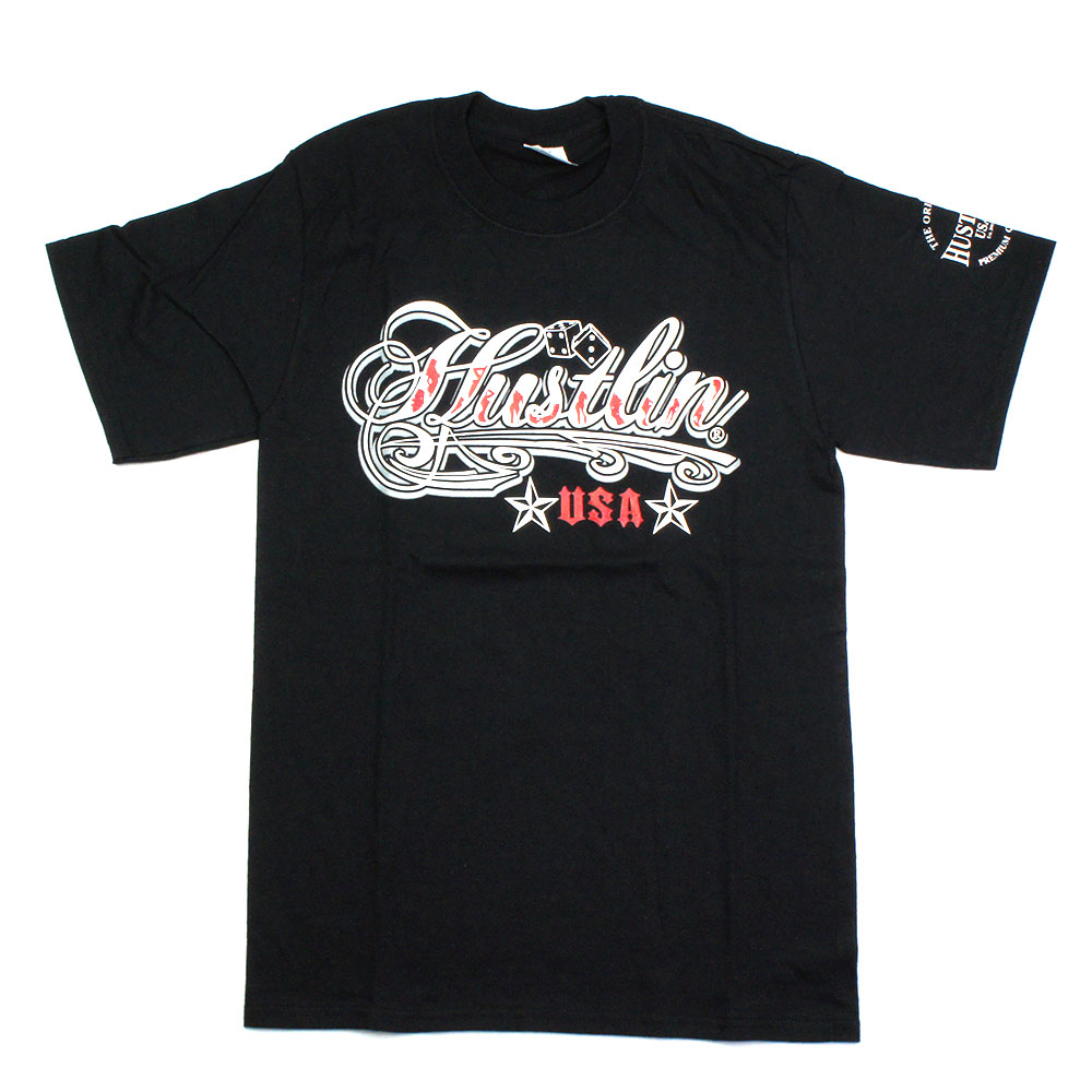 HUSTLIN ハスリン PGA01 Tシャツ/ブラック