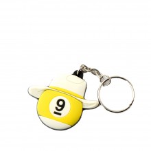 メール便可】ラバーキーチェーンアクセサリー 9ボール キーホルダー