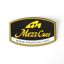 メール便可】キューショップジャパン ワッペン cue shop 白 80x35