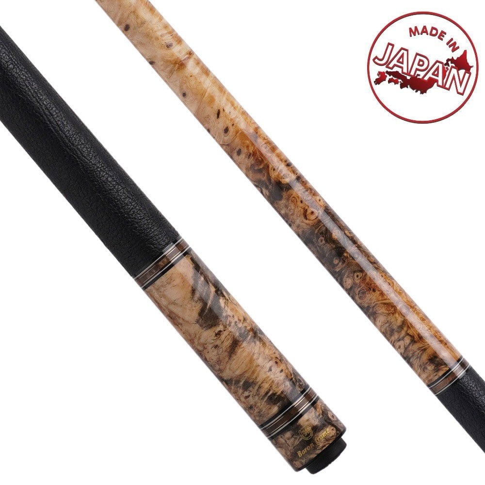 早川工房　BORON極虎目ビリヤードキュー 早川工房 バックアイバール ストレート Wリング BORON内蔵｜ビリヤード