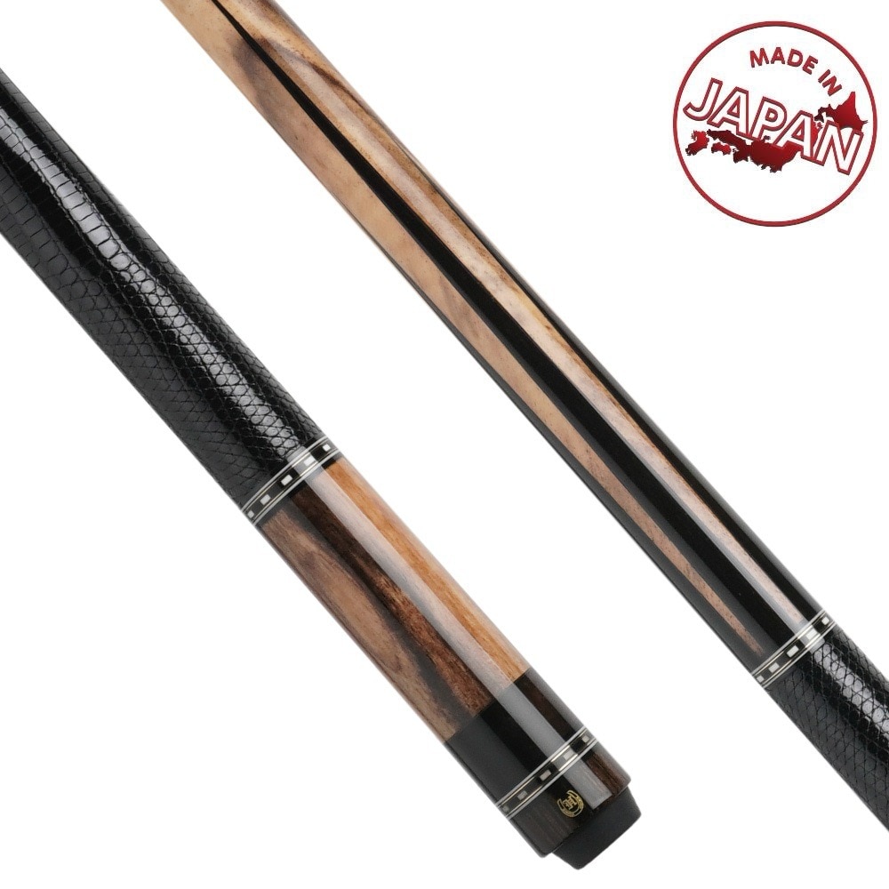 早川工房 No.438 黒柿 リザード革巻 子持6剣 Wリング BORON内蔵