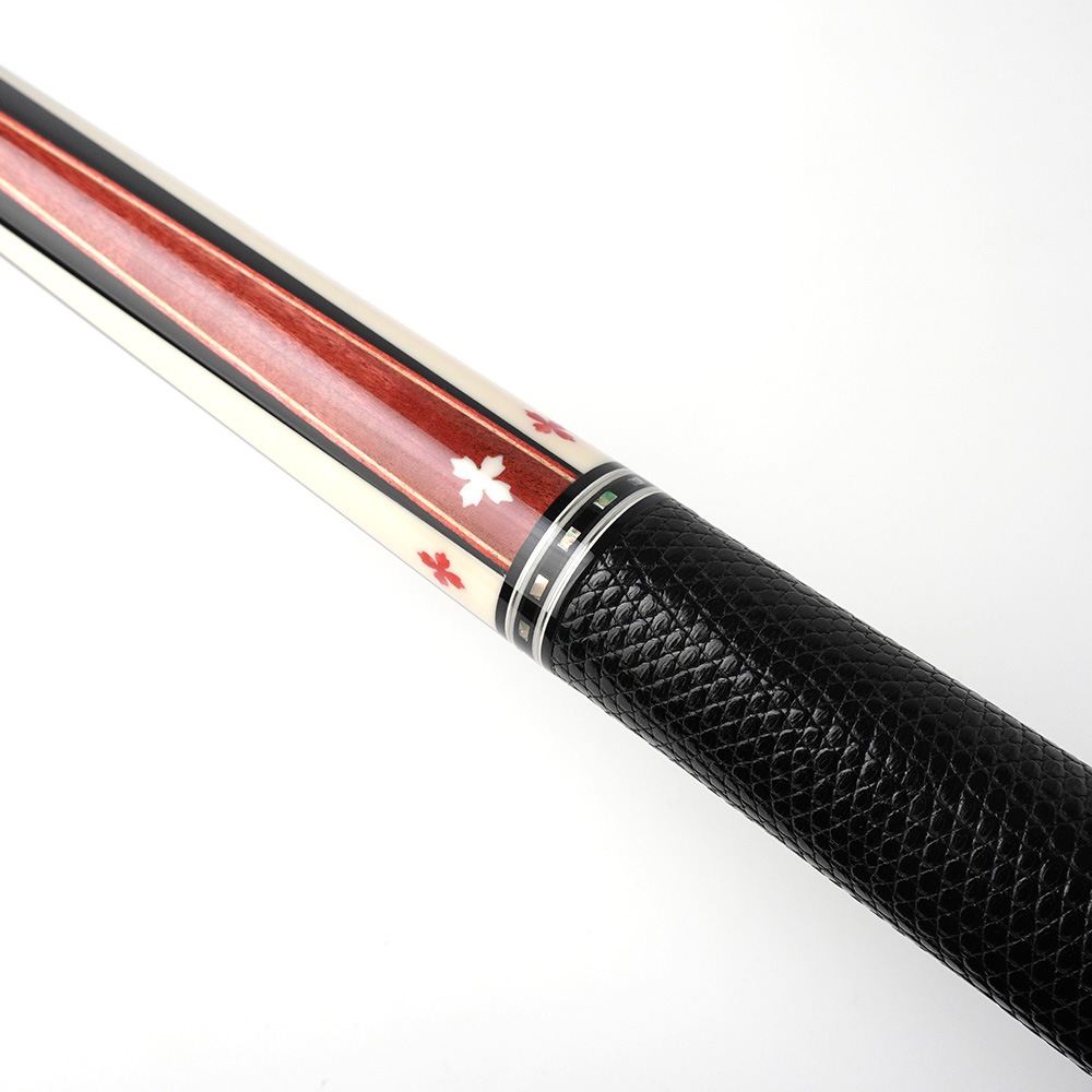 早川工房 No.428 黒檀 リザード革巻 子持6剣 Wリング BORON内蔵