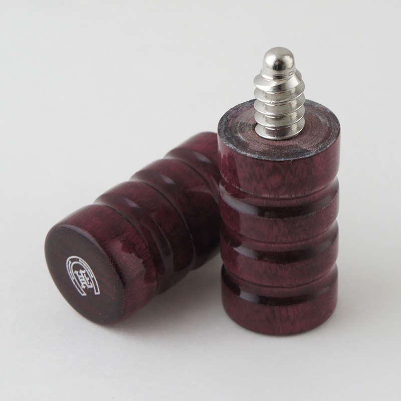 早川工房 カスタム キュー パープルハート×カナリーウッド グリップ3