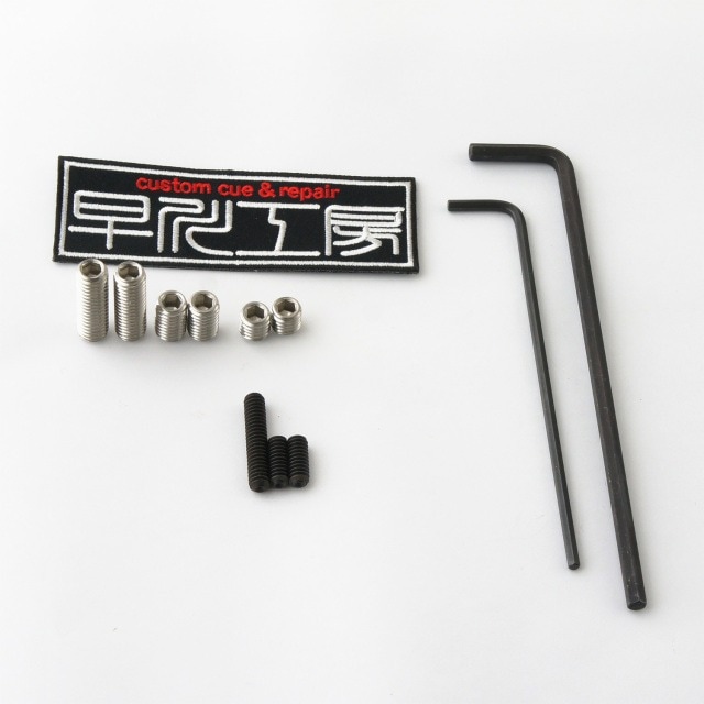 早川工房 カスタム キュー パープルハート×カナリーウッド グリップ3