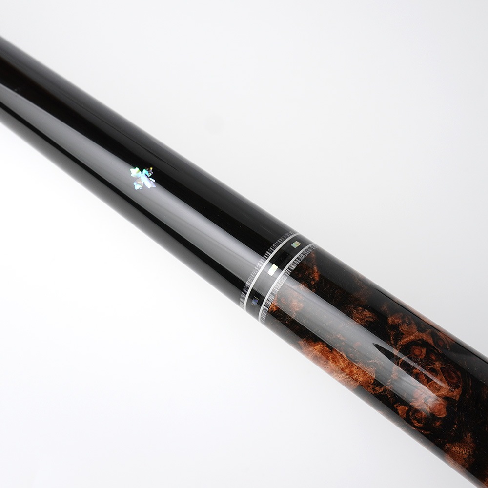 早川工房 No.482 黒檀 貝インレイ ウッドグリップ Wリング BORON内蔵
