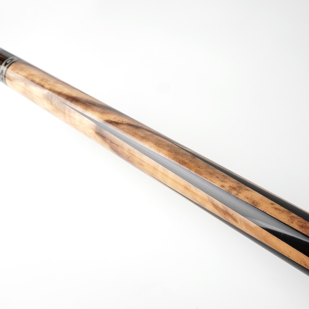 早川工房 No.438 黒柿 リザード革巻 子持6剣 Wリング BORON内蔵