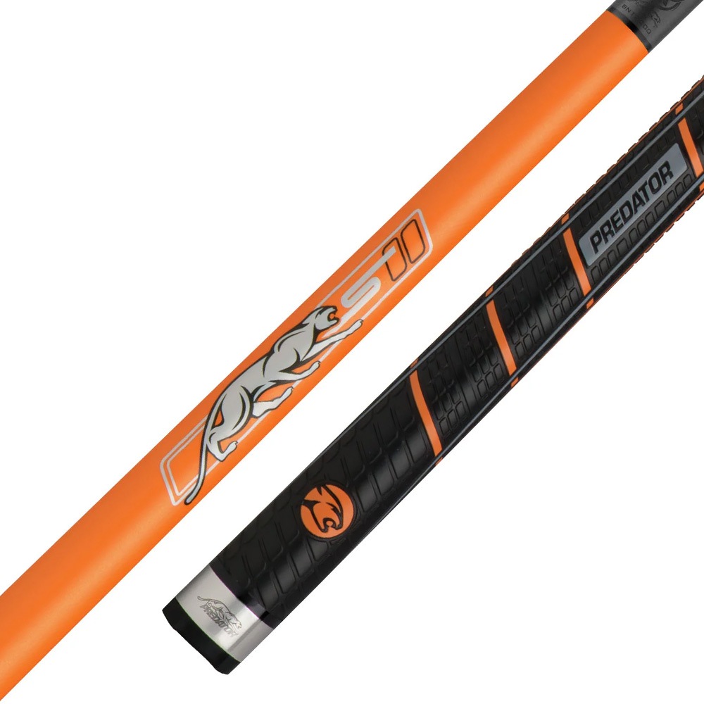 【ユニロック対応】1/2分割 ビリヤードキュー オレンジ×黒 炭素繊維シャフト SPORT2 FLARE SW スポーツラップ オレンジ ユニロック バット単体