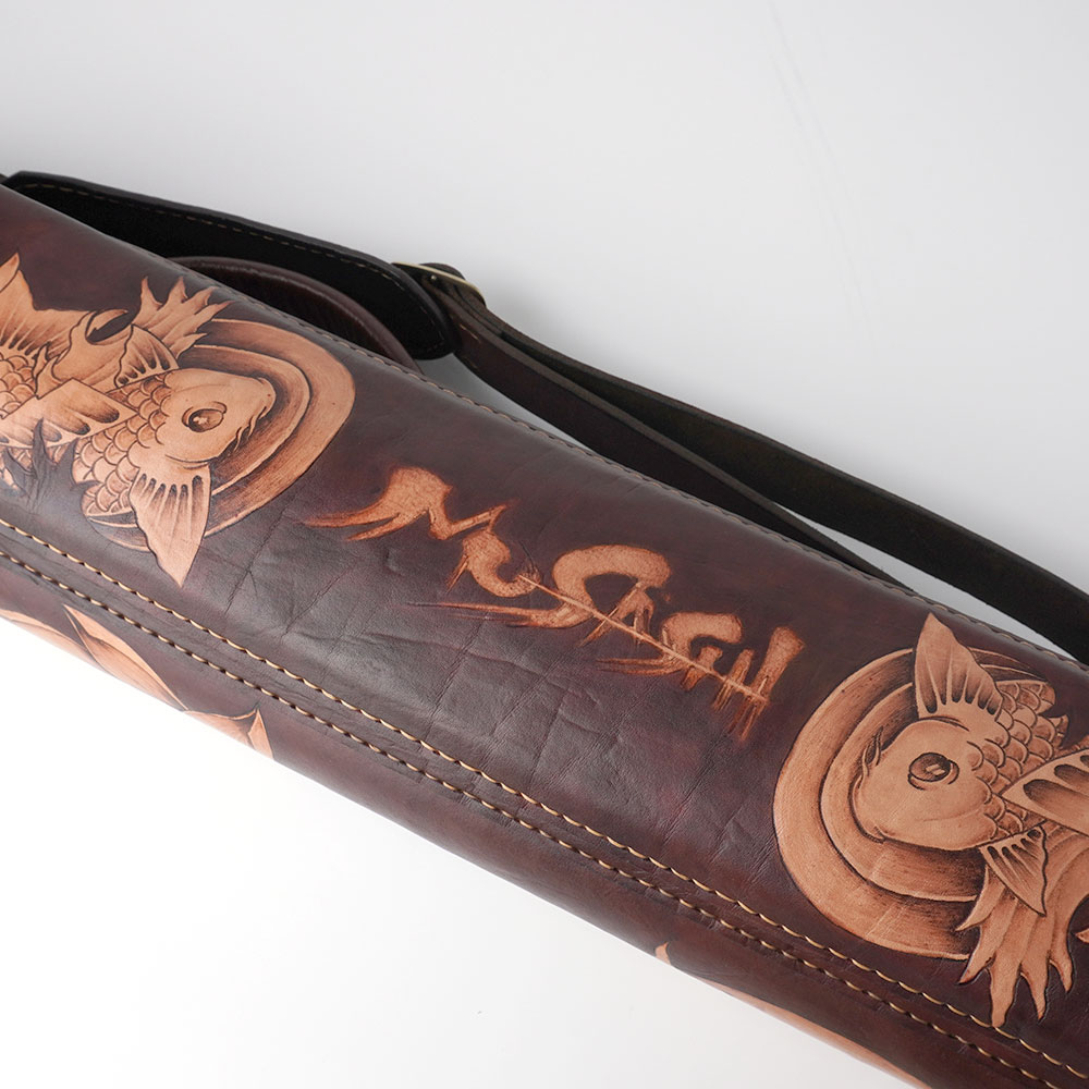 限定】MUSASHI ムサシ 限定レザー ケース 茶 4B6S｜ビリヤード 通販