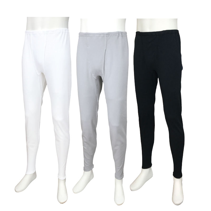 メンズあったかフルロングパンツ前開  綿100％